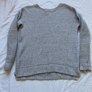 Gray knit sweater